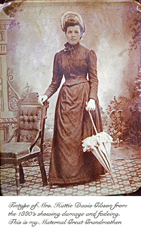 Mrs. Hattie Davis Gibson's Tintype